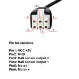 10 Inch 250MM Max 6000N Industrial Linear Actuator Built-in Hall Effect Sensor (Model 0041532-1)
