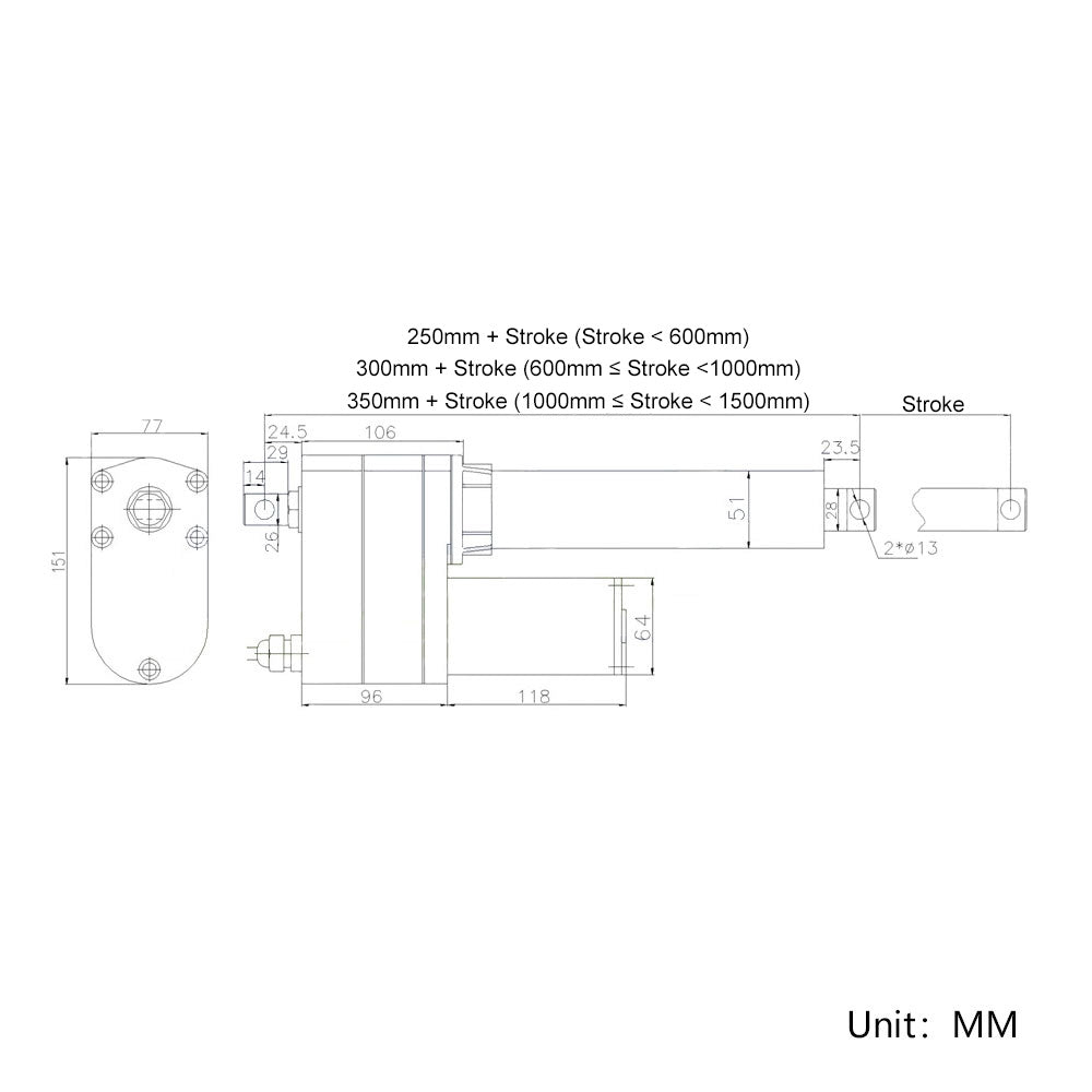 Eight 700MM-1000MM Heavy Duty Linear ActuatorSynchronous Control Kit ...