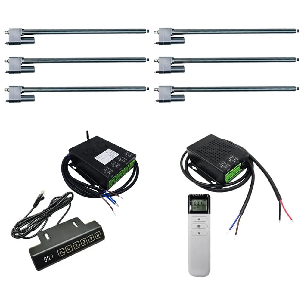 Six 700MM-1000MM Heavy Duty Linear ActuatorSynchronous Control Kit ...