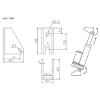 Electric Linear Actuator Fixed Mounting Bracket A (model 0043001)