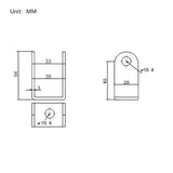 Electric Linear Actuator Fixed Mounting Bracket B (model 0043002)