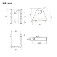 Electric Linear Actuator Fixed Mounting Bracket G (Model 0043010)