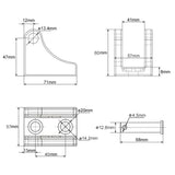 Electric Linear Actuator Fixed Mounting Bracket H (Model 0043151)