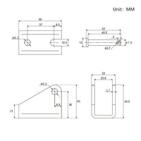 Electric Linear Actuator Fixed Mounting Bracket J (Model 0043152)