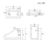 Electric Linear Actuator Fixed Mounting Bracket J (Model 0043152)