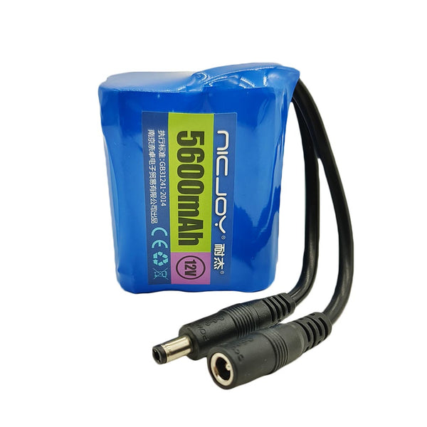12V 5600mAh Lithium Battery Pack With Rechargeable Function (Model 0010203)
