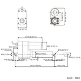 12-Inch (300 mm) Adjustable-Stroke Heavy Duty Linear Actuator with Magnetic Reed Sensors, Max 8000N (Model 0041543-4)