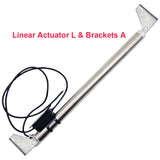 12 Inches 300MM Stainless Steel Tubular Linear Actuator – 800N Quiet Operation for Furniture & Industrial Automation (Model 0041967)