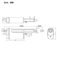 12 Inches 300MM 12V 24V High Performance Linear Actuator Thrust 2700 lbs 12000N 1200Kgs (Model 0041606)