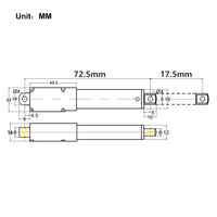 17.5MM DC 12V Micro Electric Linear Actuator Max Thrust 42 lbs 188N 19Kgs (Model 0041642)