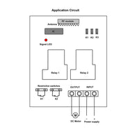 12 Volt 24 Volt Linear Actuator Wireless Remote Control Switch (Model 0020601)