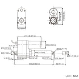 14-Inch (350 mm) Adjustable-Stroke Heavy Duty Linear Actuator with Magnetic Reed Sensors, Max 8000N (Model 0041554-4)