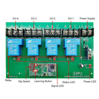 15000ft Long Range Remote Control Kit With Four 30A NO NC Relay Output (Model 0020110)