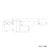6 Inches 150MM 12V 24V Heavy Duty Linear Actuator Max Thrust 1800 lbs 8000N 800Kgs (Model 0041552)