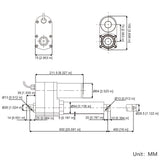 16-Inch (400 mm) Adjustable-Stroke Heavy Duty Linear Actuator with Magnetic Reed Sensors, Max 8000N (Model 0041544-4)