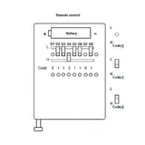 4 Buttons 500M Radio Remote Control / Transmitter With Up Down Keysyms