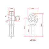 Linear Actuator Fisheye Connector for use with Internal Thread Connector (Model 0044108)