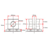 Linear Actuator F Rear Mounting Connector Customization (Model 0044112)