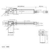 Industrial Linear Actuator 2 Inch 50MM Adjustable Stroke with Electronic Magnetic Switch (Model 0041511-3)