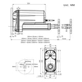 Bottom Mounting Flat Plate Bracket for Electric Linear Actuator F (Model 0043110)