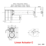 Electric Linear Actuator C / F Head Fixed Mounting Circular Disk Bracket (Model 0043075)