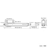 28 Inches 700MM 2000N Linear Actuator Adjustable Stroke with Magnetic Switch Sensor (Model 0041632-3)
