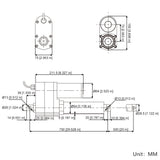 20 Inch 500MM Max 8000N Heavy Duty Adjustable-Stroke Linear Actuator with Adjustable Limit Switches (Model 0041545-3)