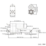 2 Inch 50MM Max 8000N Heavy Duty Adjustable-Stroke Linear Actuator with Adjustable Limit Switches (Model 0041551-3)