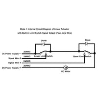 Linear Actuator Built-in Limit Switch Signal Output Custom Option (Model 0044105)