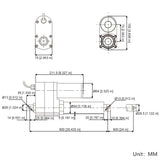 24 Inch 600MM Max 7000N Heavy Duty Adjustable-Stroke Linear Actuator with Adjustable Limit Switches (Model 0041546-3)