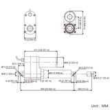 14 Inches 350MM 12V 24V Heavy Duty Linear Actuator Max Thrust 1800 lbs 8000N 800Kgs (Model 0041554)