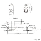 Durable 8000N Heavy Duty Linear Actuator with Potentiometer - 20 Inch 500MM Stroke (Model 0041545-2)