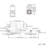 2 Inch 50MM 8000N Heavy Duty Electric Linear Actuator with Hall Effect Sensor Position Feedback (Model 0041551-1)