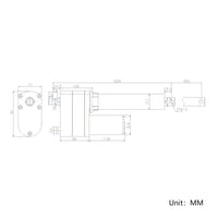 36 Inches 900MM 12V 24V Heavy Duty Linear Actuator Max Thrust 1100 lbs 5000N 500Kgs (Model 0041550)