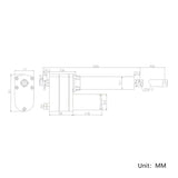 36 Inches 900MM 12V 24V Heavy Duty Linear Actuator Max Thrust 1100 lbs 5000N 500Kgs (Model 0041550)