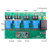 15000 Feet Long Range Wireless Remote Control Switch 4 Way 30A AC Outputs (Model 0020673)