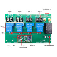 15000 Feet Long Range Wireless Remote Control Switch 4 Way 30A AC Outputs (Model 0020673)