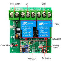 15000 Feet Lora Wireless Remote Control Waterproof Switch 2 High Power Relay Output (Model 0020105)
