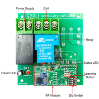 Lora Long Range 30A Dry Contact Relay Output Wireless Remote Control Switch (Model 0020093)