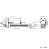 28 Inch 700MM High Capacity Linear Actuator with Hall Effect Sensor  for Synchronized Control (Model 0041612-1)