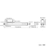0.4 Inch 10MM 12V 24V Electric Linear Actuator Max Thrust 450 lbs 2000N 200Kgs (Model 0041630)