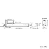 40 Inch 1000MM Linear Actuator Built-in Hall Effect Sensor for Synchronization Motion (Model 0041509-1)