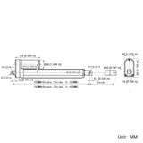 2000N Mini Industrial Linear Actuator Remote Control Kit with NC Magnetic Reed Switches (Model 0043083-4)