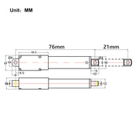 21MM DC 12V Micro Electric Linear Actuator Max Thrust 42 lbs 188N 19Kgs (Model 0041643)