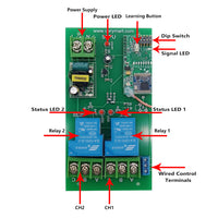 3 Miles Long Range Remote Control Kit Two 30A Relay Output Feedback Function (Model 0020107)