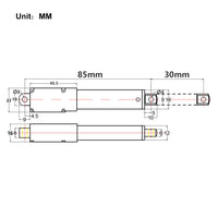 30MM DC 12V Micro Electric Linear Actuator Max Thrust 42 lbs 188N 19Kgs (Model 0041644)