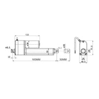 1.2 Inch 30MM 12V 24V Electric Linear Actuator With Built-in Potentiometer Max Thrust 2000N (Model 0041631-2)