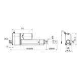 1.2 Inch 30MM 12V 24V Electric Linear Actuator With Built-in Potentiometer Max Thrust 2000N (Model 0041631-2)