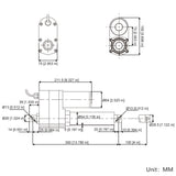 4-Inch (100 mm) Adjustable-Stroke Heavy Duty Linear Actuator with Magnetic Reed Sensors, Max 8000N (Model 0041541-4)