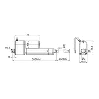 16 Inch 400MM 12V 24V Electric Linear Actuator With Built-in Potentiometer Max Thrust 2000N (Model 0041669)